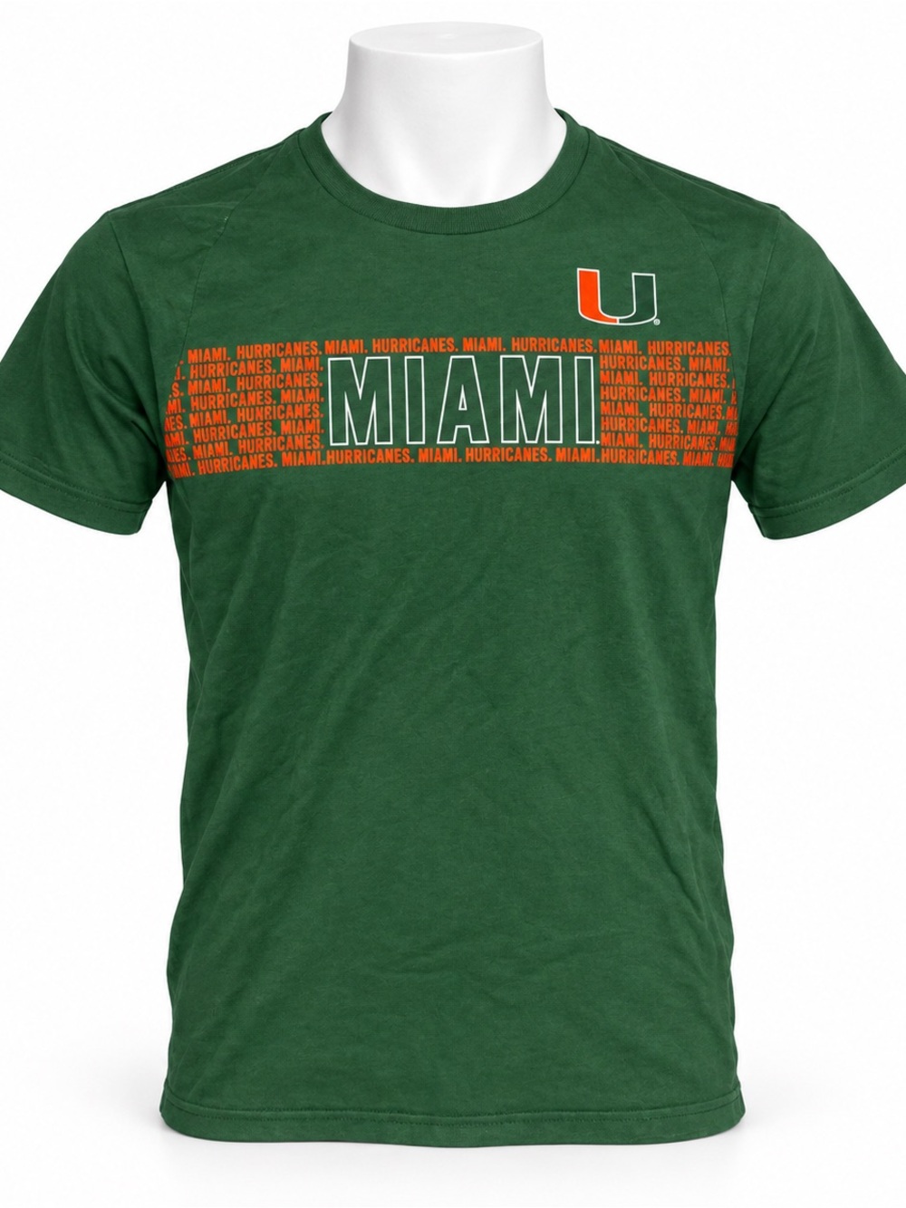 Miami Hurricanes Youth XL 14/16 Green Graphic T-Shirt NCAA